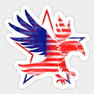 4th July Eagle Sticker